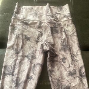 Athleta Purple and White Pleated Bubble Jumpsuit